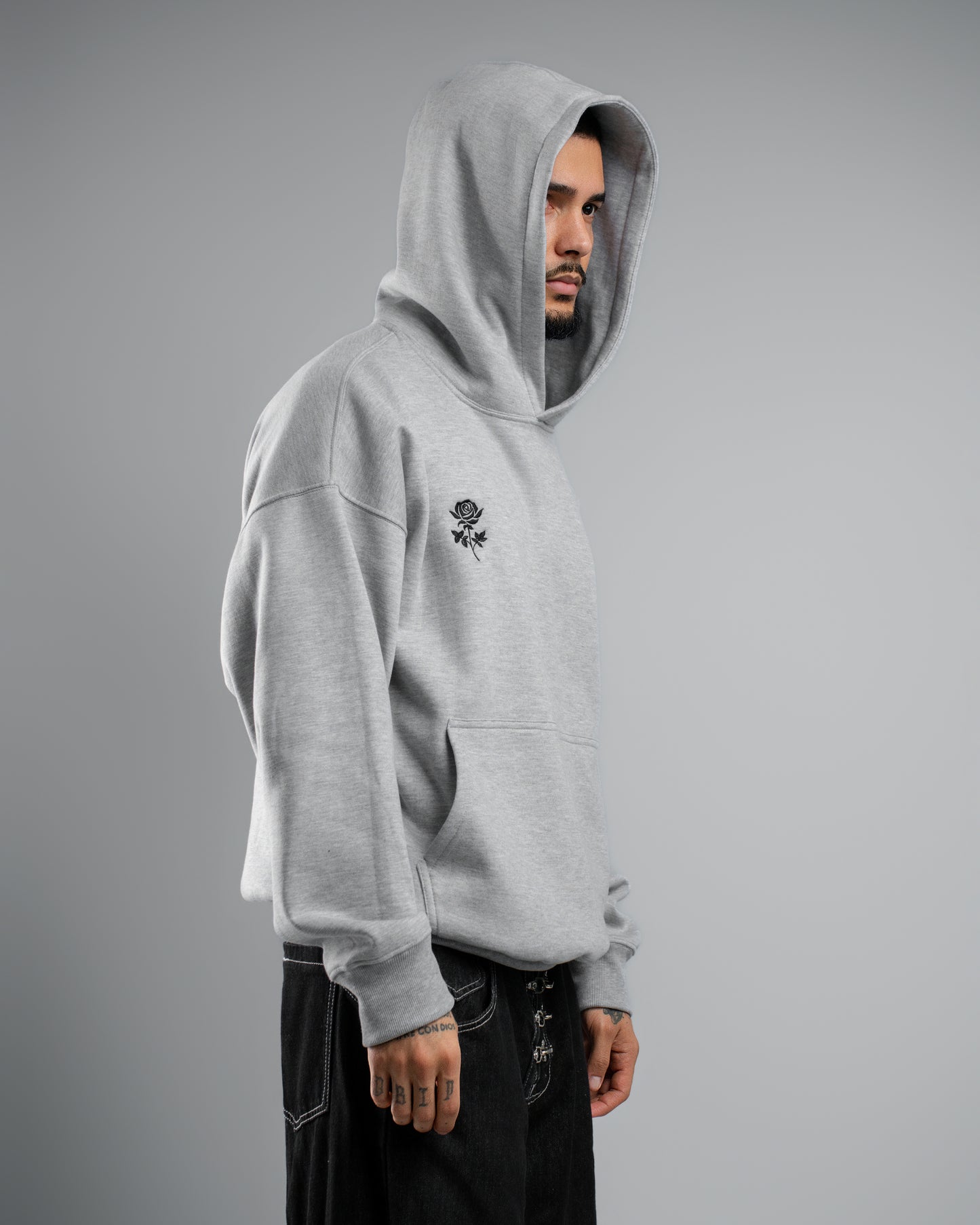 HOODIE MELANGE ROSE