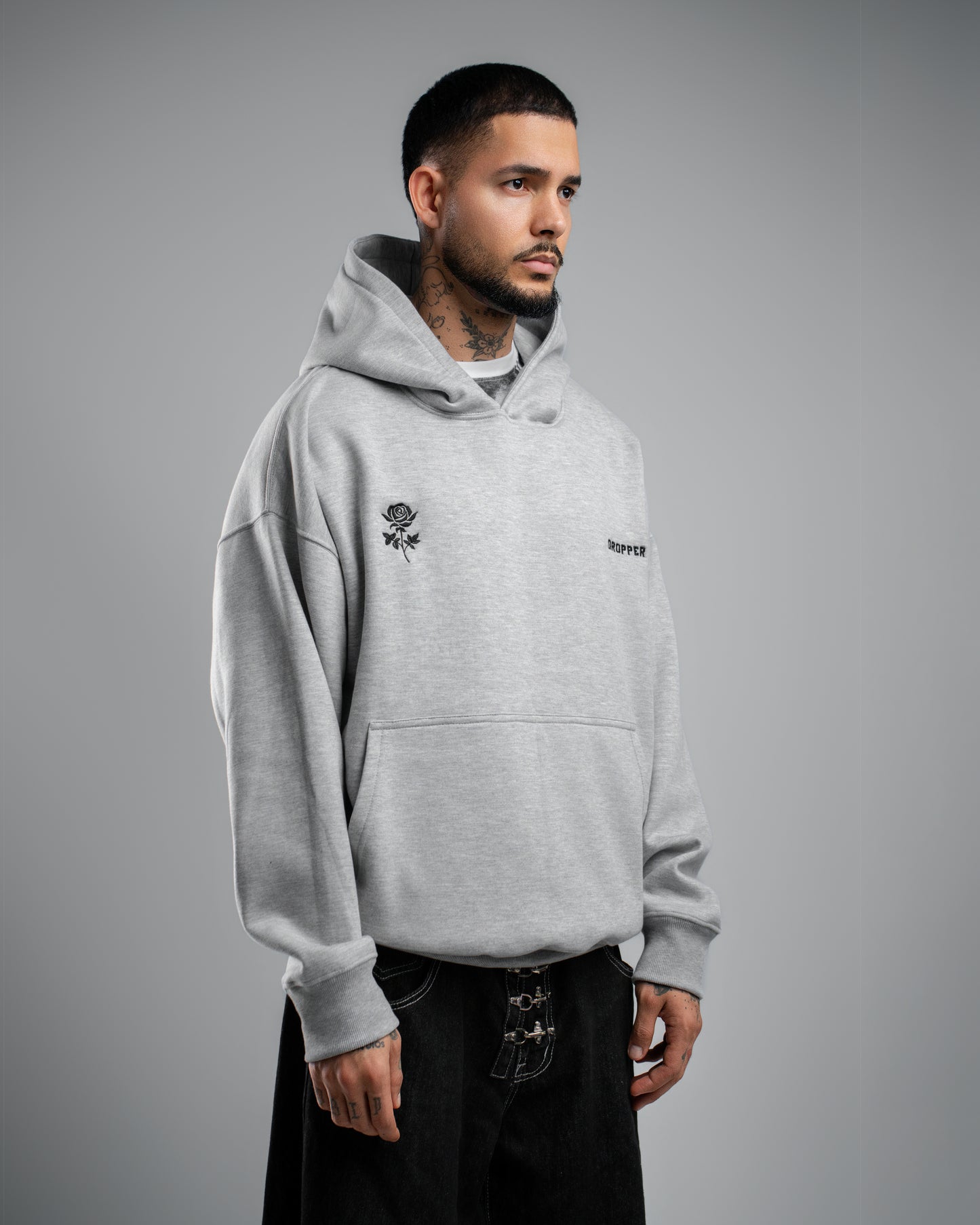 HOODIE MELANGE ROSE
