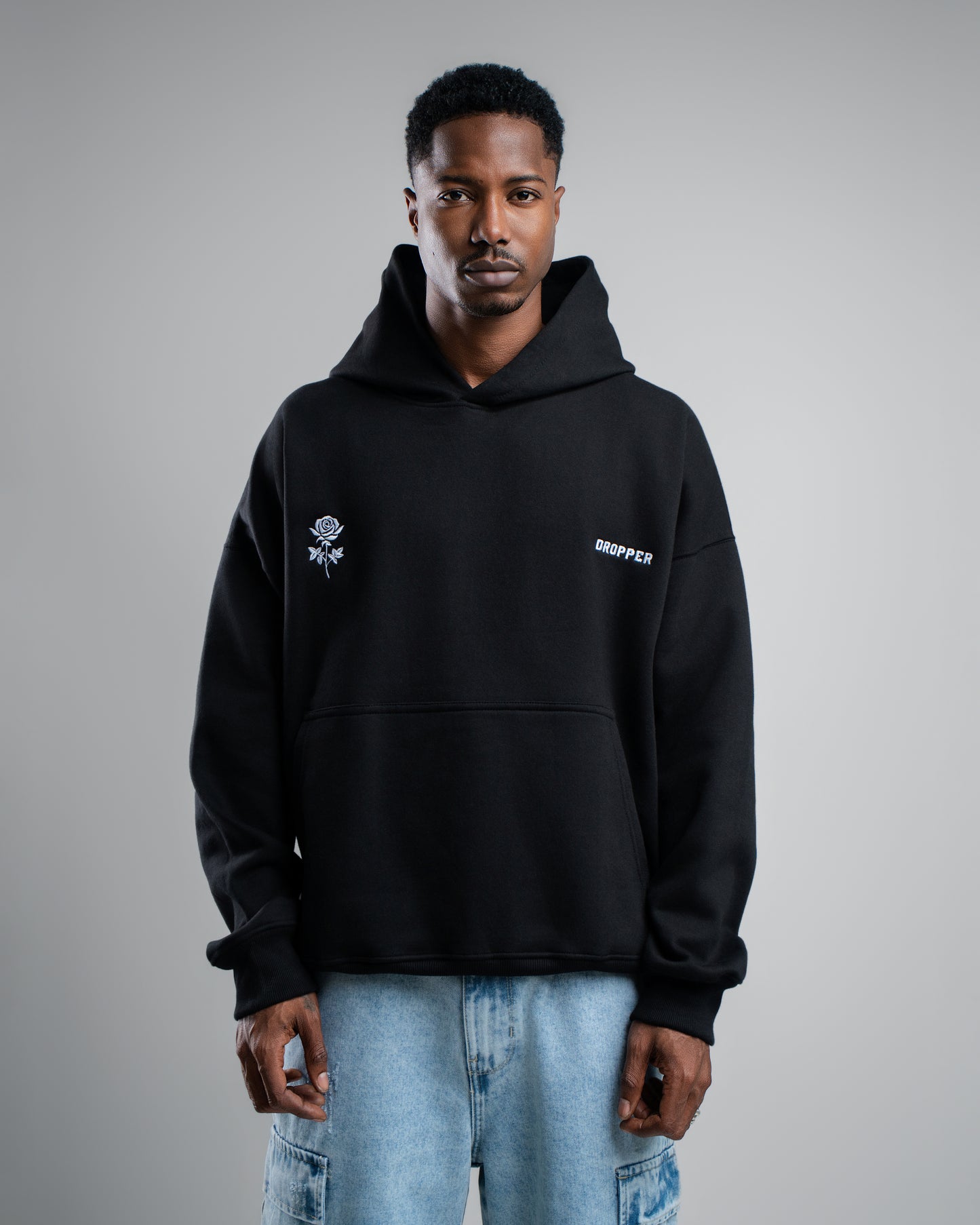 HOODIE BLACK ROSE